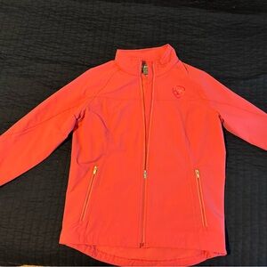 Pink ARIATTEK® lightweight, wind and water resistant jacket. Gently used